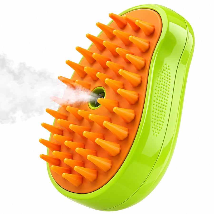 Cepillo a Vapor para Mascotas – Quita Pelo Suelto y Nudos