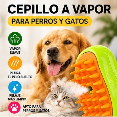 Cepillo a vapor para perros y gatos: beneficios