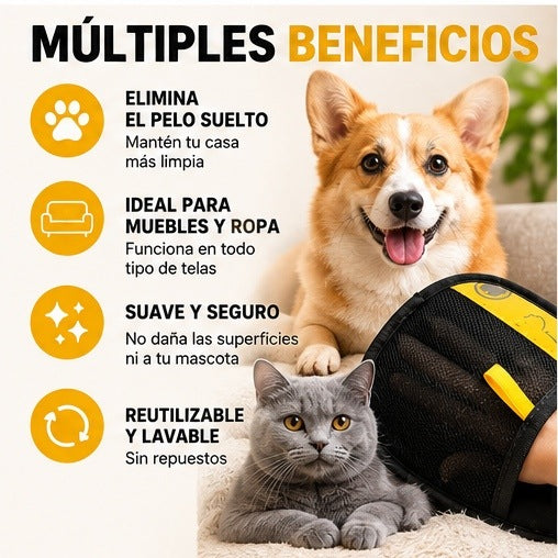 Múltiples beneficios del guante quita pelos