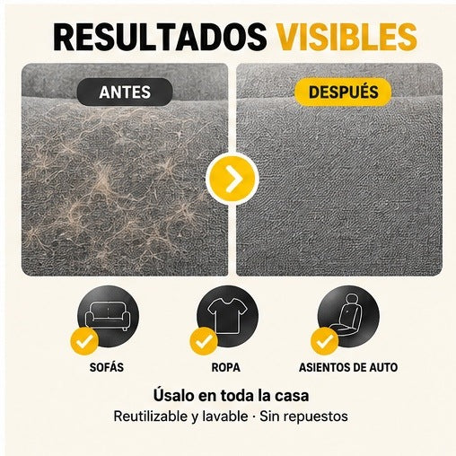 Resultados visibles en sofás, ropa y asientos de auto